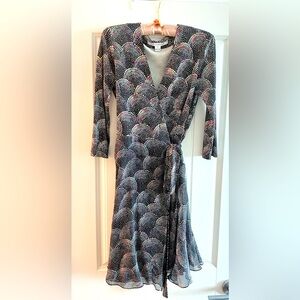 DVF pure silk wrap dress 8